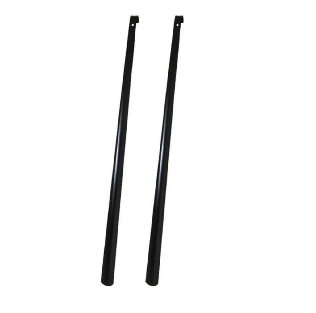Chausse-pied métallique long 80 cm noir - Lot de 2 accessoires stables