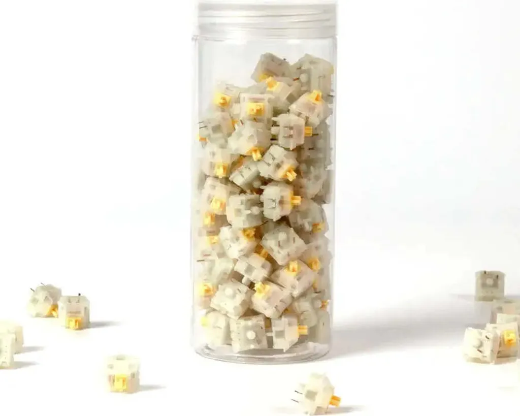 Switches Clavier Mécanique Gateron KS-3X1 Milk Keychron 110 Pièces