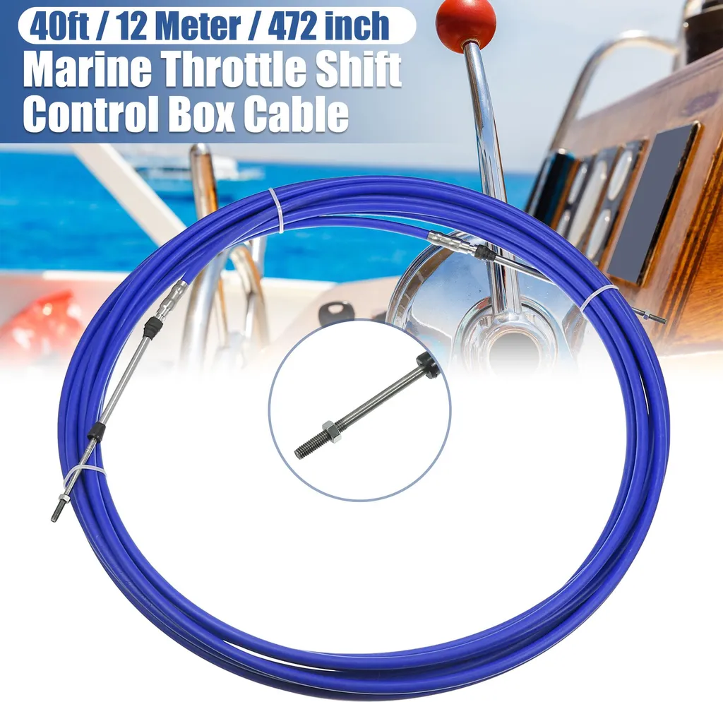 Câble de Commande Bleu 40ft 12m pour Boîtier Accélérateur et Vitesses