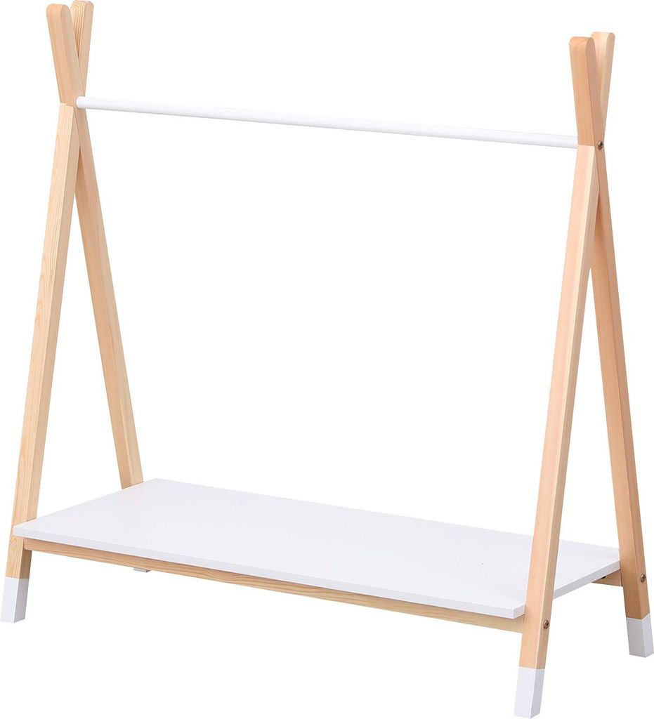 Kindergarderobe aus Holz und Weiß LOU