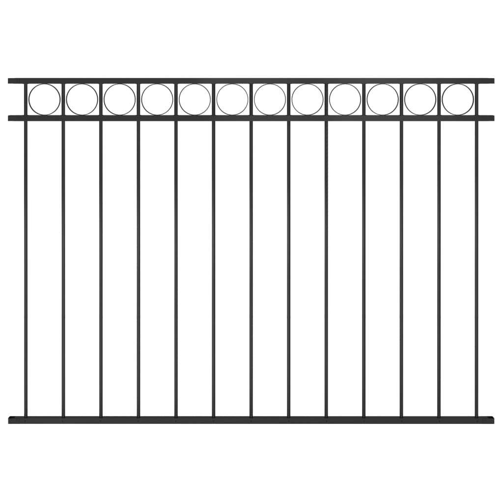 The Living Store Zaunfeld Stahl 1,7x1,2 m Schwarz