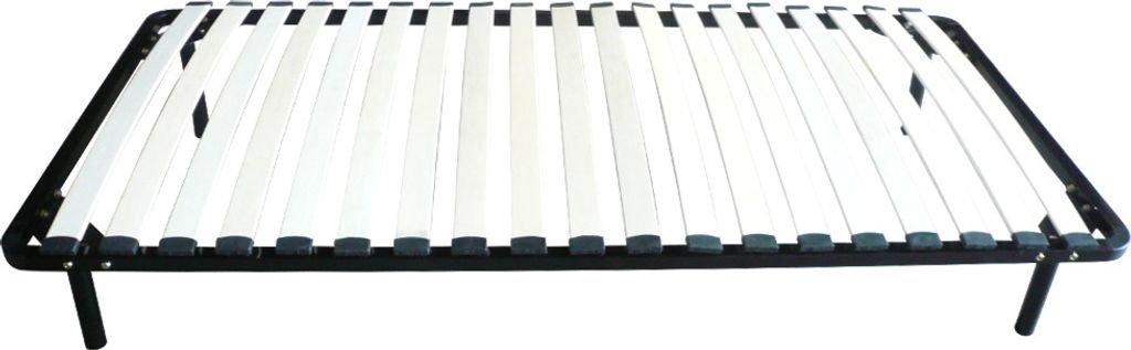 Lattenrost 90x200 cm - 19 Lattenroste - Mit Füßen - Schwarz - KALISTA by YSMÉE