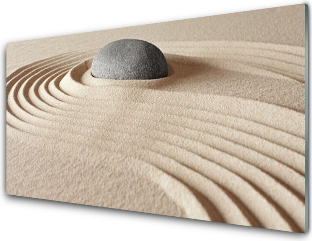 Küchenrückwand aus Glas 100x50cm Spritzschutz Sand Stein Kunst