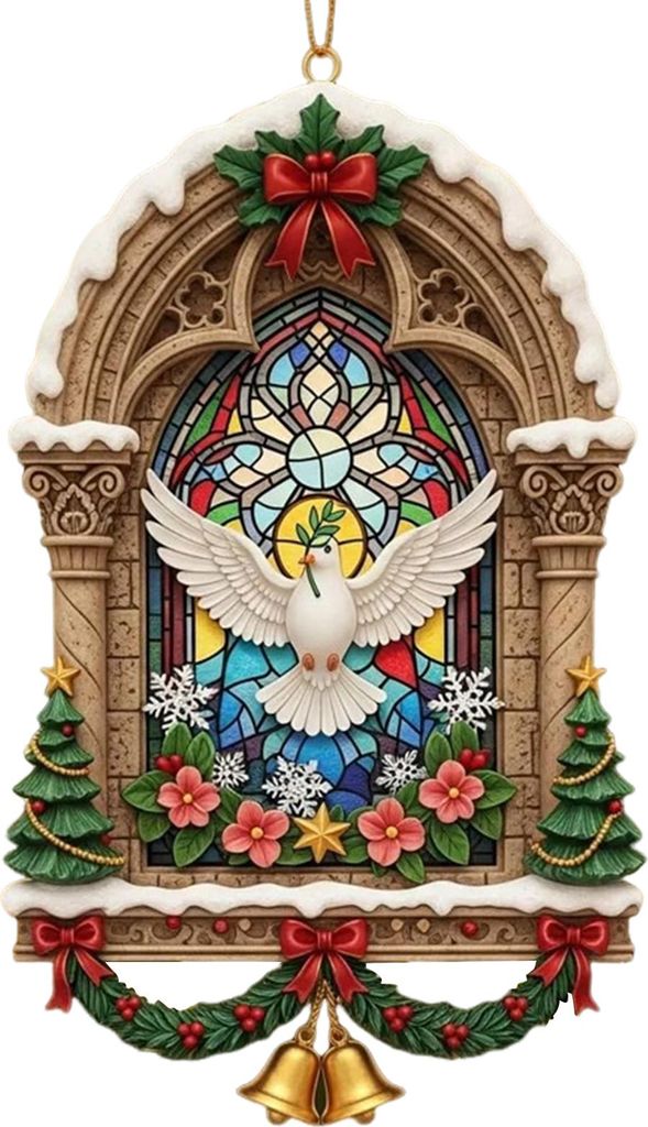 Weihnachtsschmuck mit Jesusmotiv, religiöser Weihnachtsbaumschmuck aus Acryl, zum Aufhängen, christliches Andenkengeschenk für die Wanddekoratio...