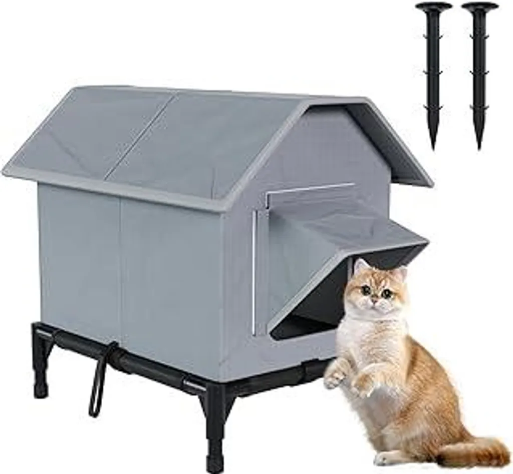 Casetta Gatto Esterno Isolata Design Moderno e Calda - Inverno