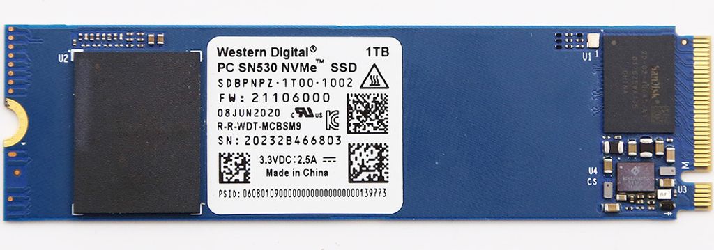 Western Digital PC SN530 NVMe SSD 1TB interne Festplatte Produktbild 