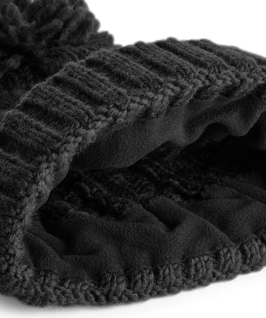 Berretto Invernale Beechfield B480 Navy | Maglia Termica a Trecce - 7