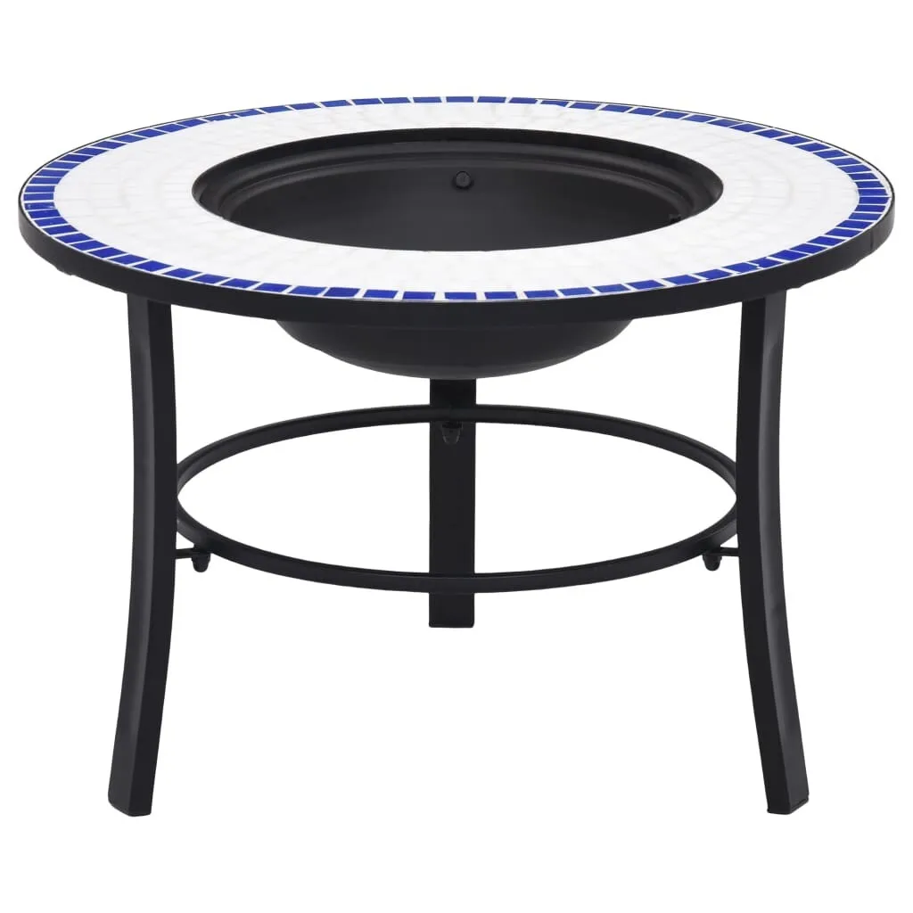Brasero de Jardin Mosaïque Bleu 68 cm - Foyer Feu extérieur vidaXL
