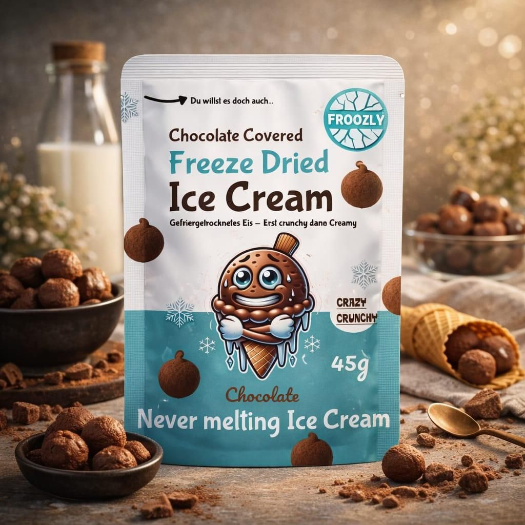 Froozly Freeze Dried Ice Cream- Chocolate Ice 45g Produktbild 