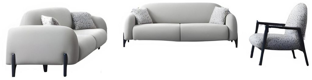Sofagarnitur 3+3+1 Sitzer Couch Sofa Sofas Sessel Sitz Luxus Set 3tlg