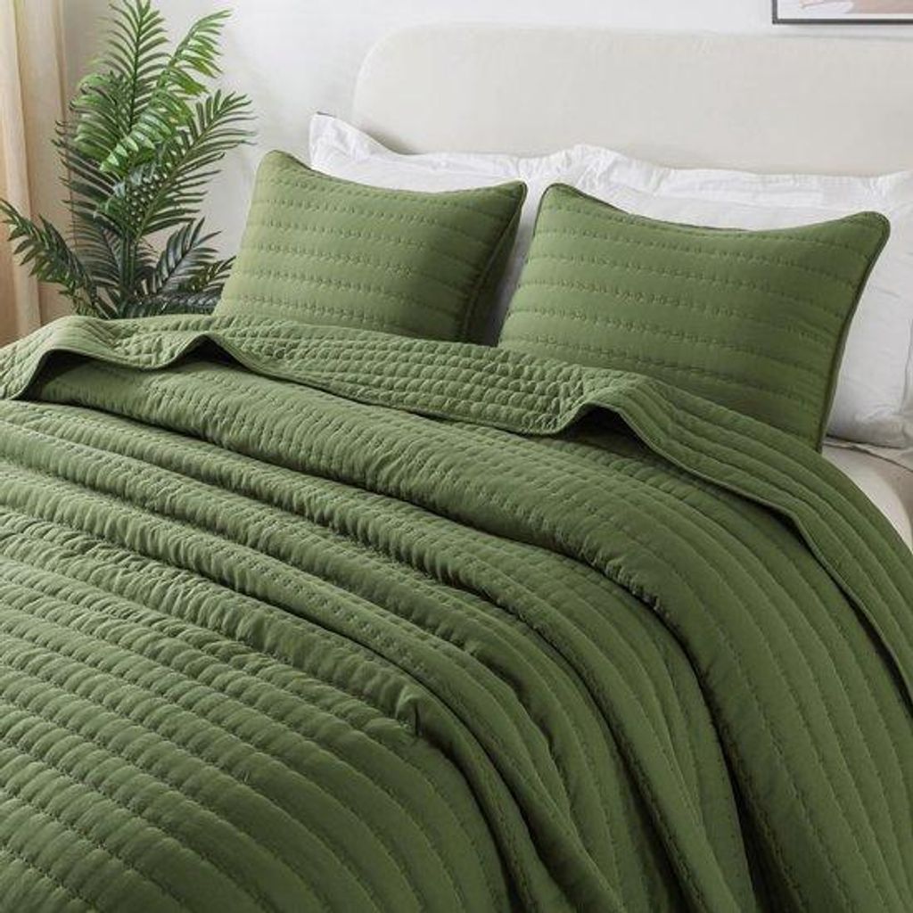 Unyqoos Ultra-Soft Microfiber-Bettdecke für alle Jahreszeiten in Grün, 220 x 240 cm, multifunktional