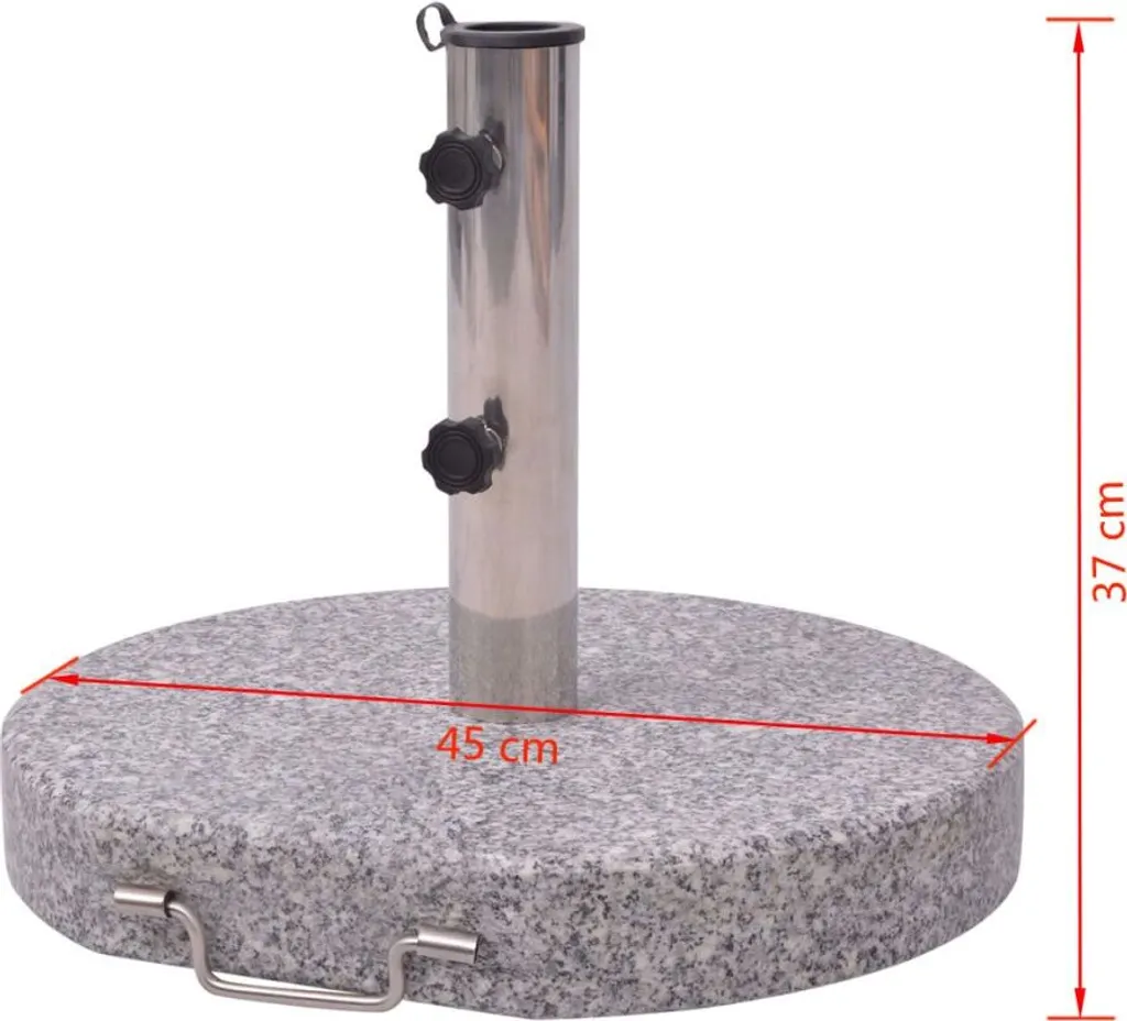 Supporto per ombrellone 30 kg rotondo 45 cm - 8