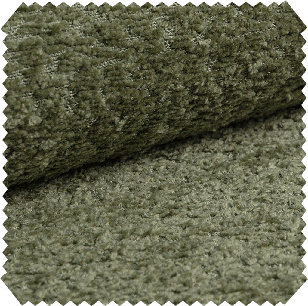 novely CORIO Bouclé Möbelstoff Luxus 3D Bouclé-Struktur Polsterstoff | Meterware | 1lfm - Farbe: 25 Olivgrün