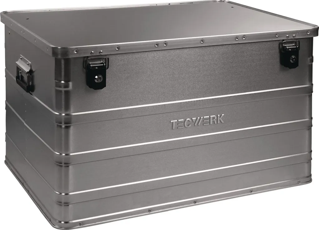 Caisse en aluminium 184L L790xl560xH475mm avec serrure à cylindre intégrée