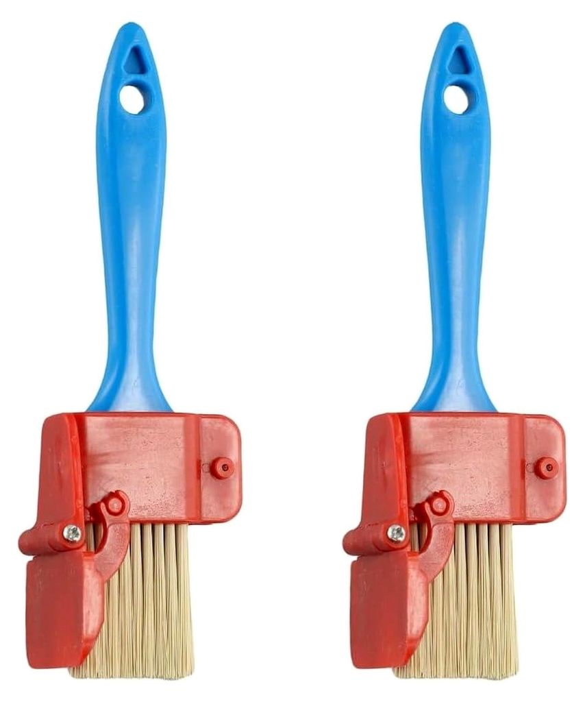 2 Stück Malerpinsel, Flachpinsel für Möbel, Wände, Zäune, Kantenwerkzeug mit Halterung