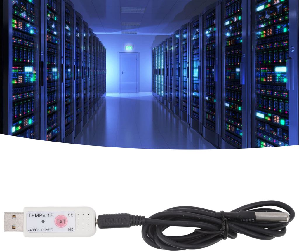 USB Computer Temperature Sensor Data Logger Temperature Alarm for Indoor Outdoor Computer Room Warehouse Monitoring