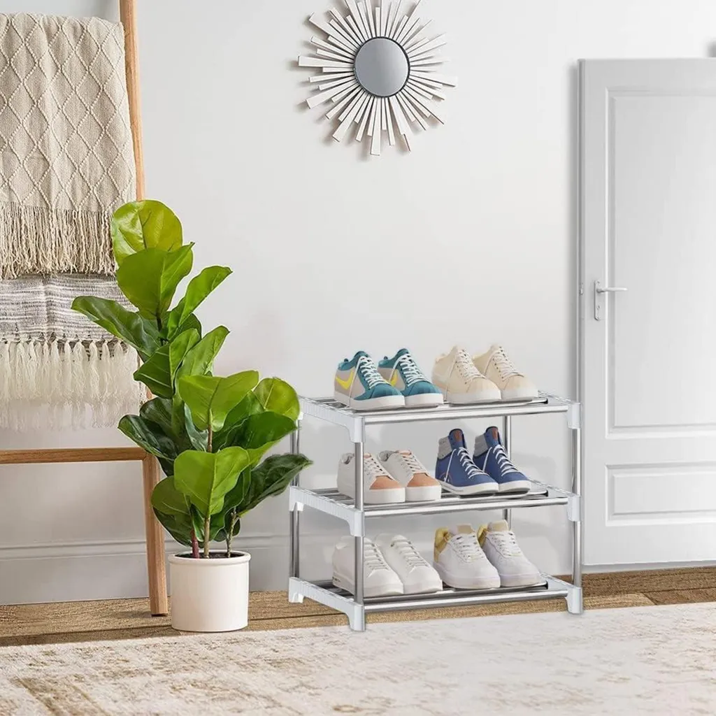 Rangement chaussures gain de place 3 niveaux pour petits espaces - 5