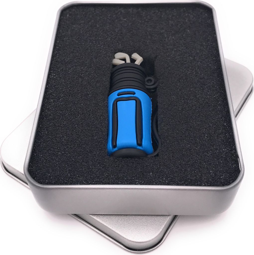 Onwomania Golftasche Tasche Beutel Golfschläger blau USB Stick in Alu Geschenkbox 64 GB USB 3.0