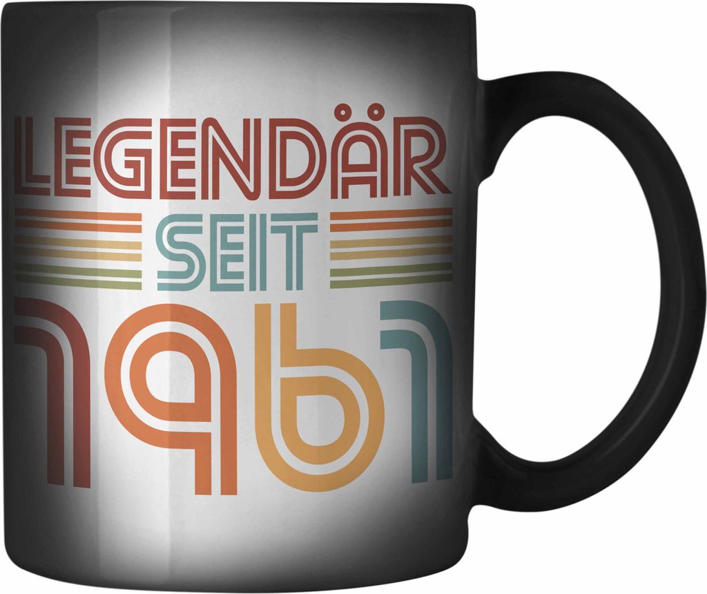 Trendation - 60. Geburtstag Farbwechsel Zauber-Tasse Frau Männer Geschenk 60er Geschenkidee 60 Mutter Vater Mann Frauen Lustig Geschenke Deko (Sch...