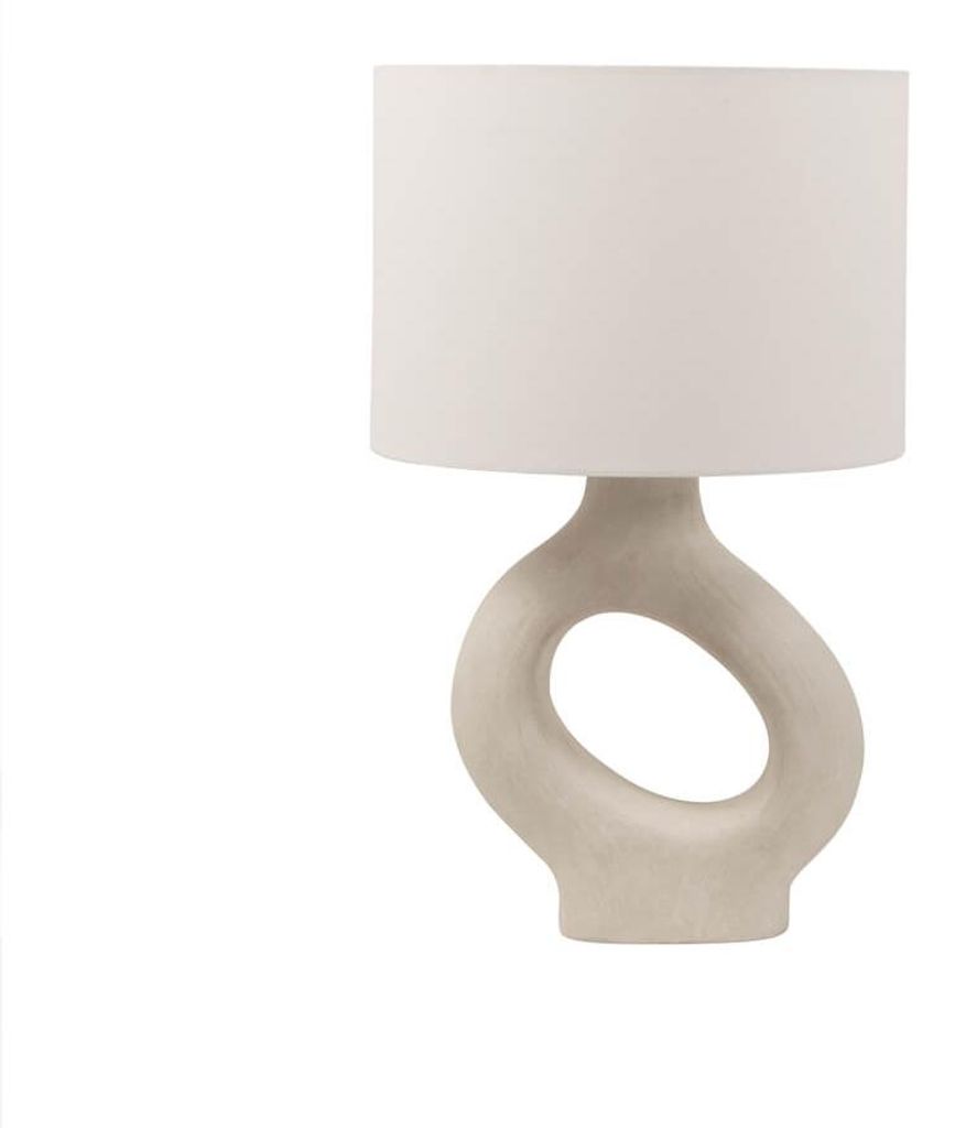HOME DELUXE Duża asymetryczna lampa stołowa LOLA - Beżowa | Zdjęcie produktu 