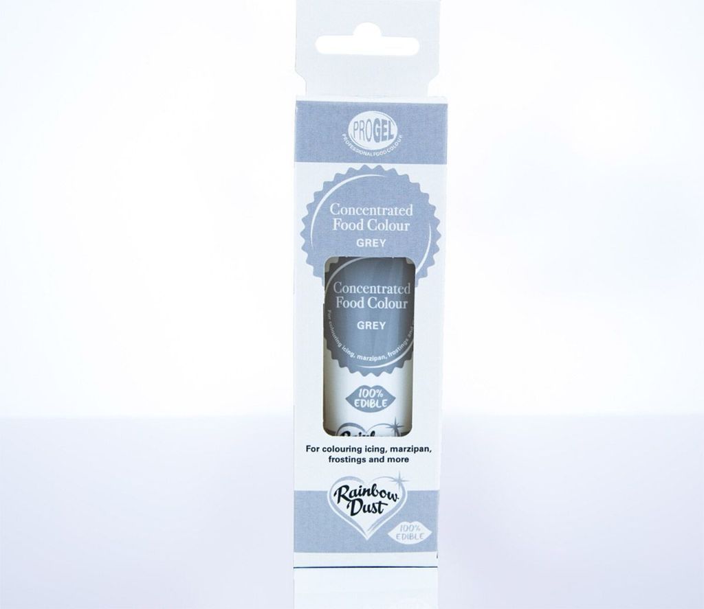 Rainbow Dust ProGel Grey 25 ml Gelfarbe Lebensmittelfarbe