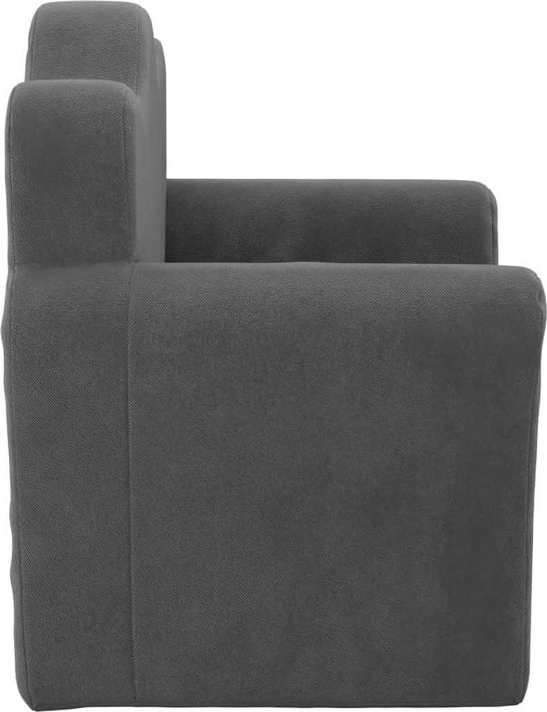 vidaXL Schlafsofa für Kinder Anthrazit Weich Plüsch Produktbild 5