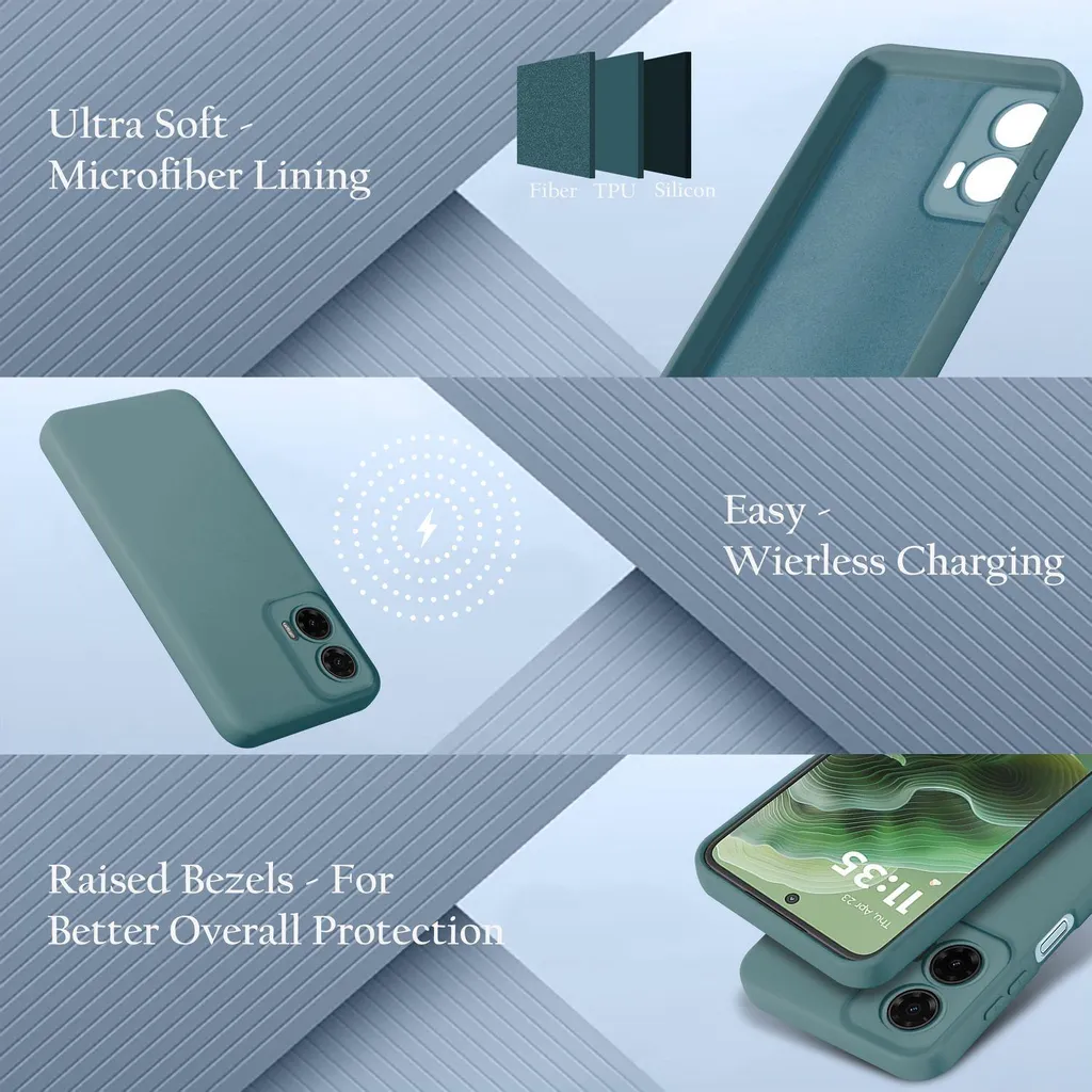 Cover Motorola G35 Robusta: Silicone Liquido Cadorabo Anti-Impronta - 4