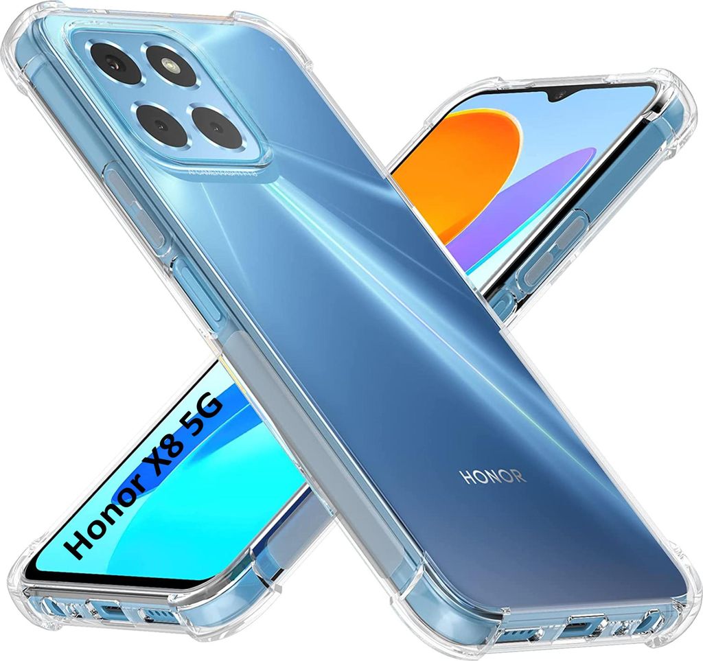 Hülle für Honor X8 5G - Stoßfeste Transparent Handyhülle Kratzfest Schutzhülle Ultra Dünn Phonillico