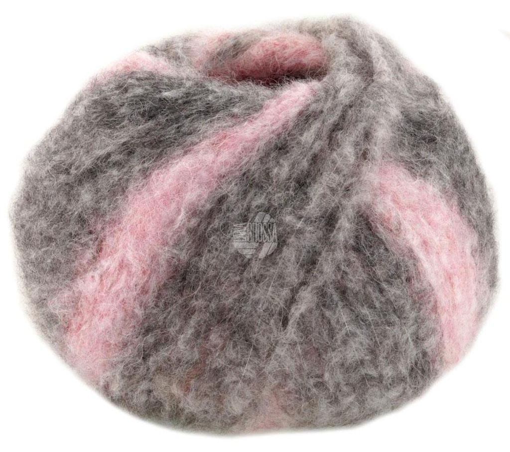 Lana Grossa - Gigante 0011 rosa flieder mittel- dunkelgrau Produktbild 