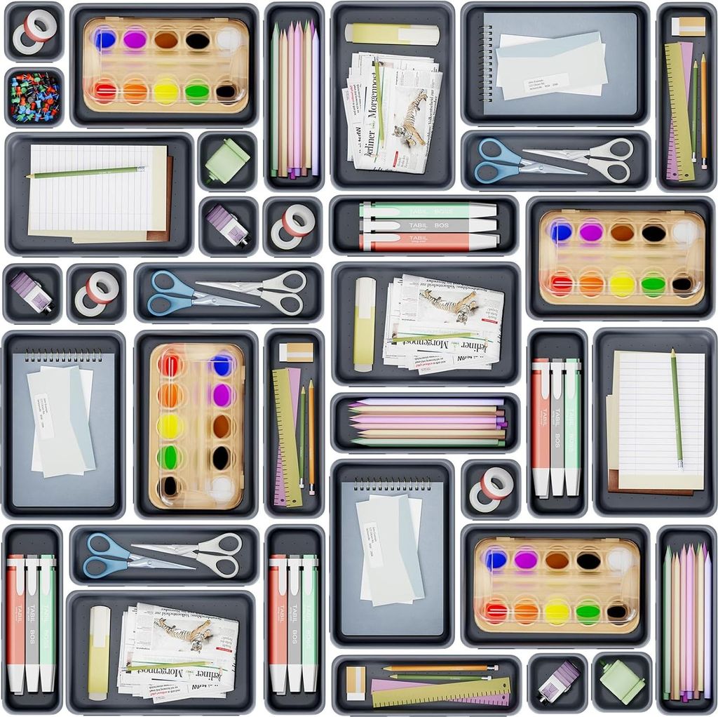 Make-up Schubladen Organizer - 25 Fächer - Grau - Ordnung und Effizienz