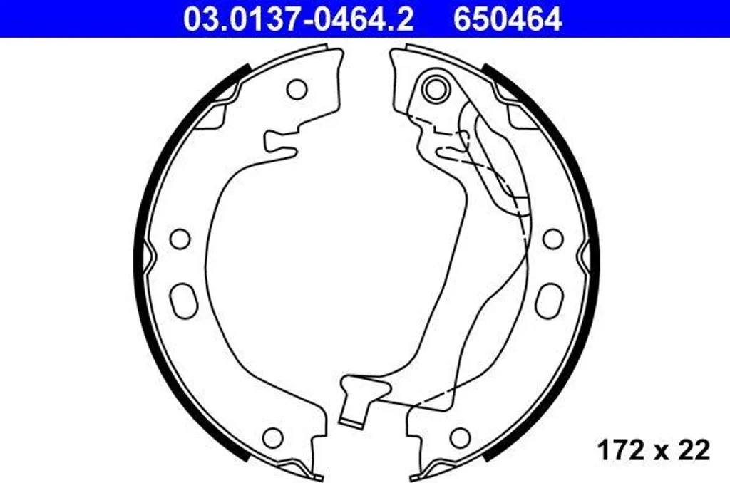 Jeu de Mâchoires de Frein à Main pour Toyota Corolla OE 0449502070 ATE
