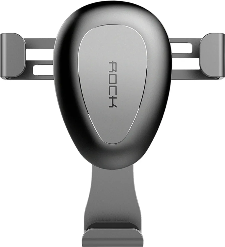 ROCK Supporto Smartphone Auto a Gravità - Grigio Metallizzato per Bocchette