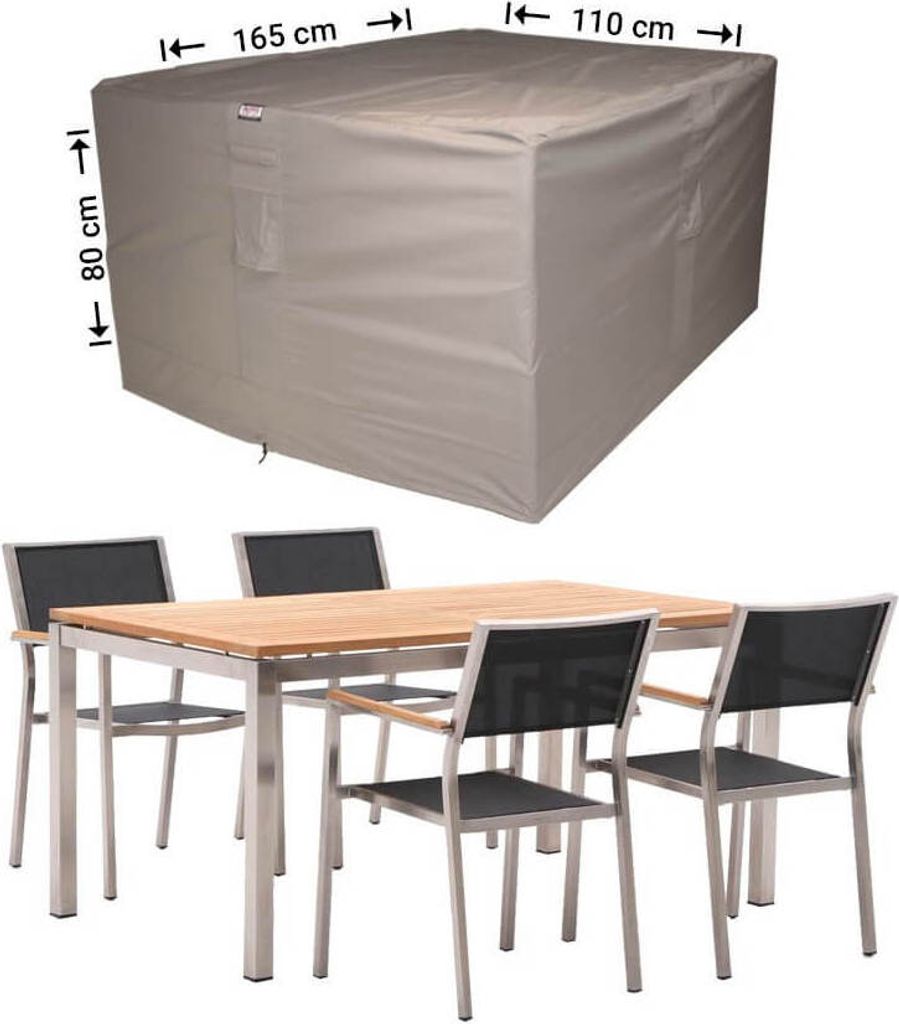 Raffles Covers Sitzgruppe Abdeckhaube 165 x 110 H: 80 cm | Atmungsaktiv | Wasserdicht | UV-beständig | Doppelnähte | Elastischer Kordelzug