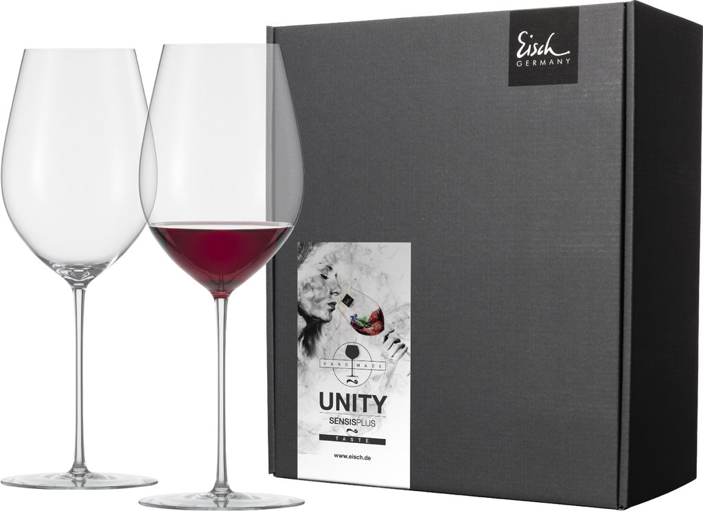 Eisch Rotweingläser Unity Sensis plus, 2er Set, Rotweinglas, Weinglas, Kristallglas, 615 ml, 25224020