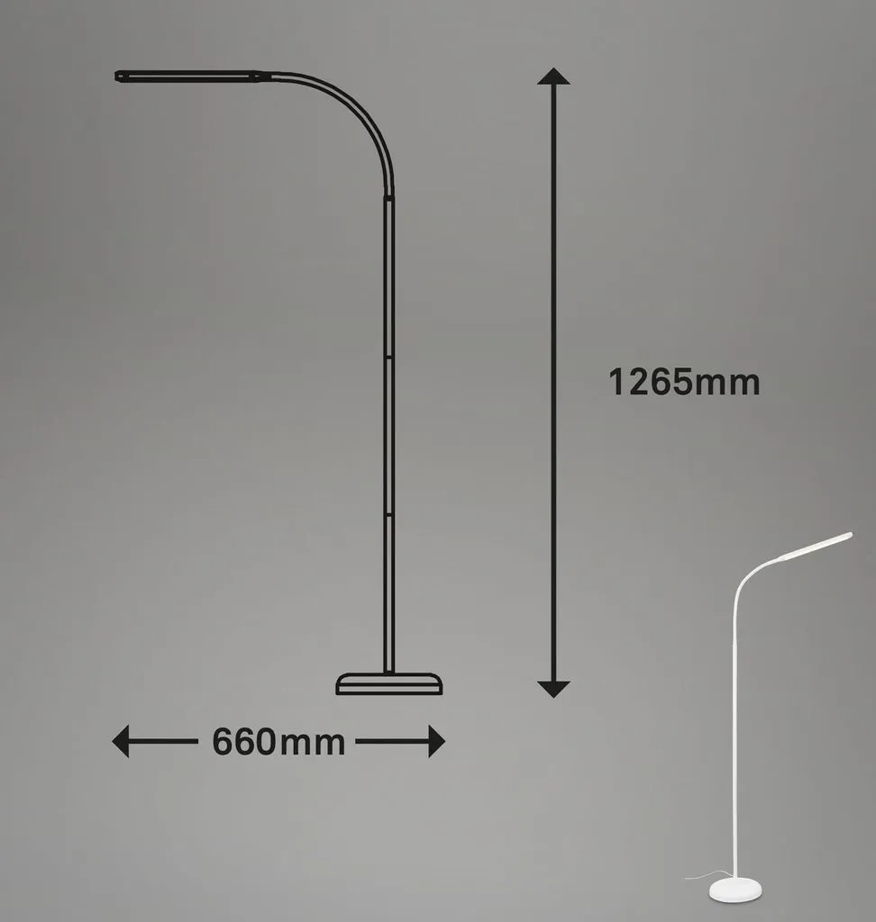 Lampadaire LED Tactile Variable pour Éclairage Sans Éblouissement Blanc - 7