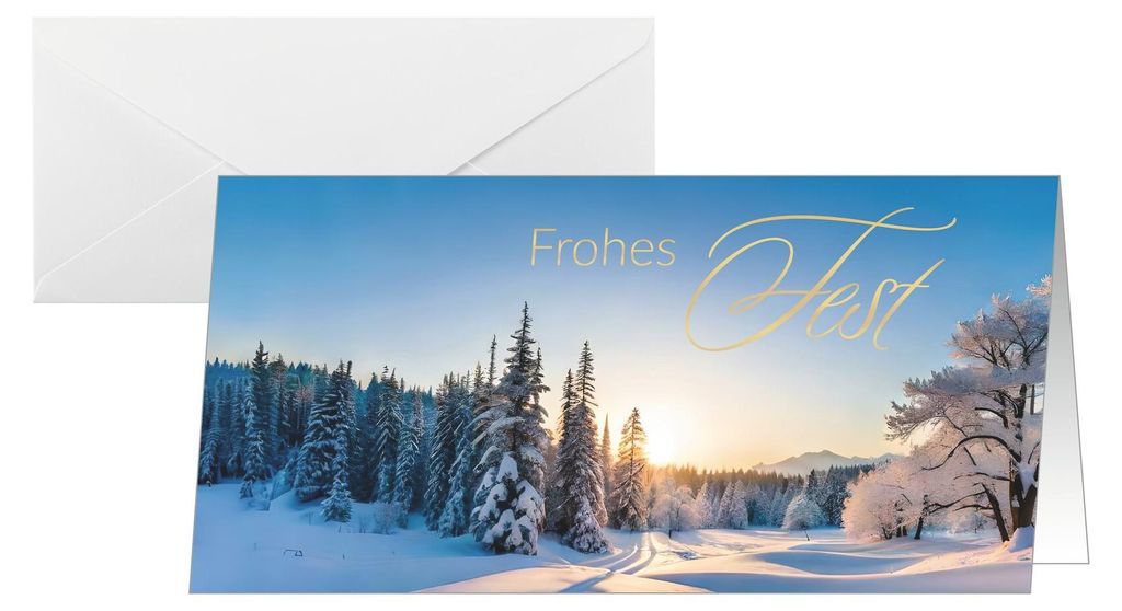sigel Weihnachtskarte "Winter Wonderland" DIN lang