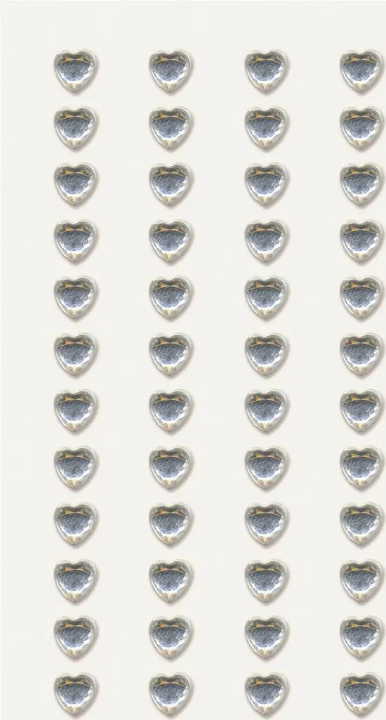 Stickers autocollants cœurs en strass transparents pour scrapbooking