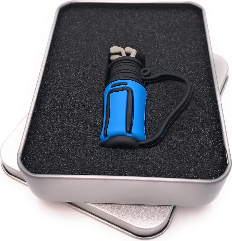 Chiave USB 2.0 64GB Design Golf Blu + Box Alluminio Onwomania