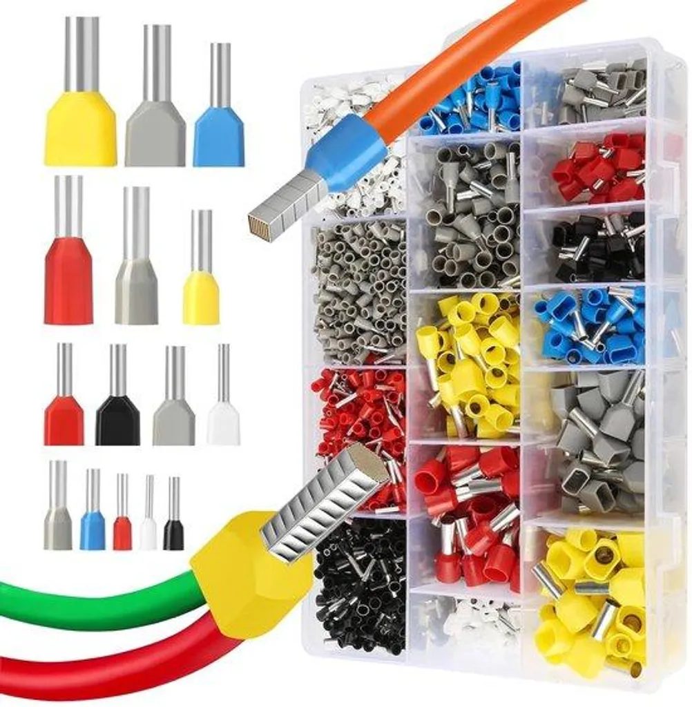 Embouts de câblage doubles isolés 0,5-10 mm² en coffret de 2000 unités