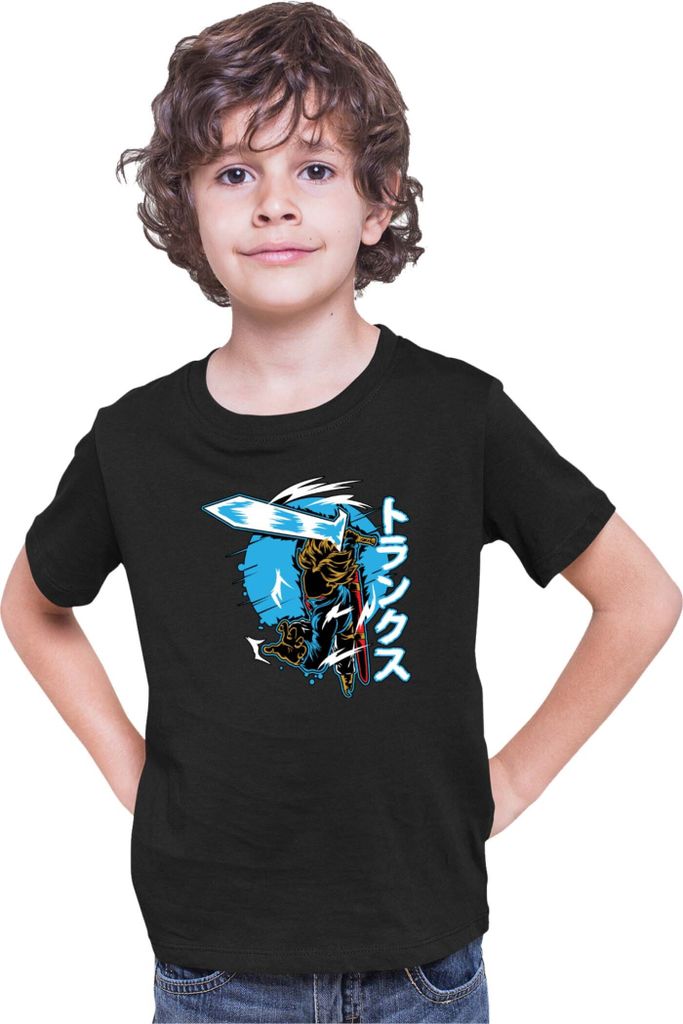 Kinder T-Shirt Japan Anime Manga Dbz Mirai Trunks Mirai Trunks, 12-13 Jahr - 152 / Schwarz