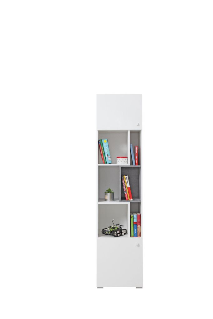 Masseno Buchregal GALIA für Wohnzimmer Büro oder Lesezimmer 45x40x190 cm, Weiß