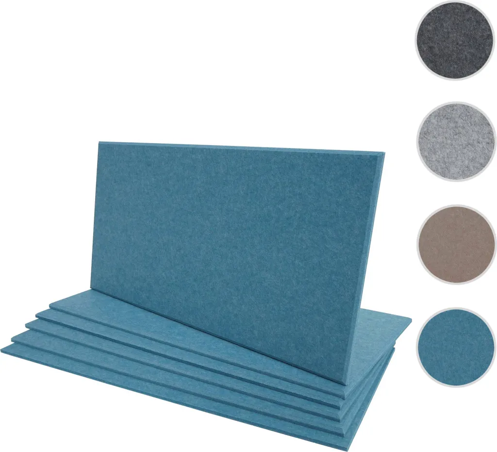 Panneau Acoustique Bleu Insonorisant Surface 1qm Format 60x30cm Lot 6 - 8