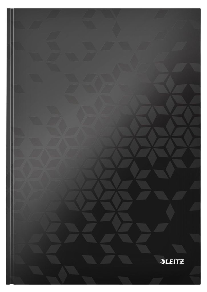 Leitz Wow 80 Blätter Horizontal Liniert Din A 4 Gebundene Ausgabe Notizbuch Schwarz Schwarz One Size