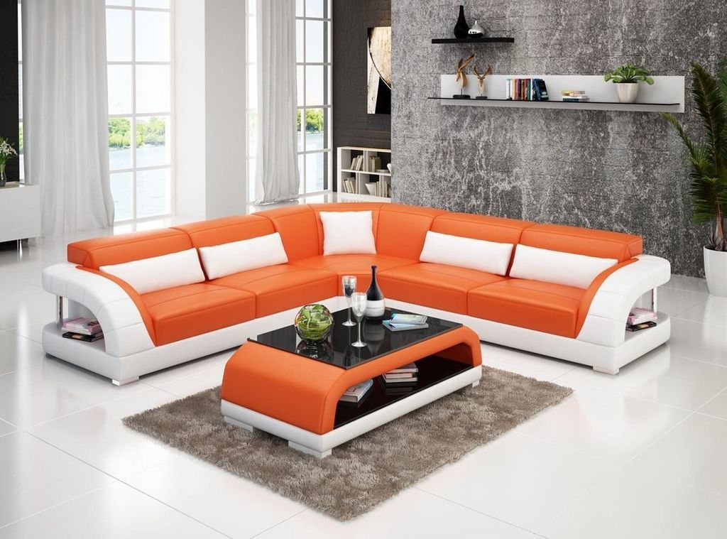 Wohnlandschaft Ecksofa L-Form Design Modern