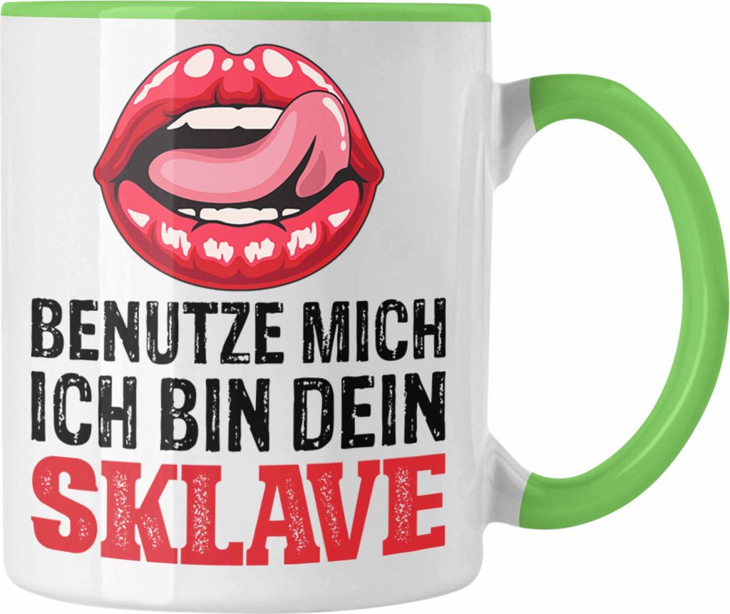 Trendation - Sklave Tasse Geschenk Lustiger Spaß Geschenk Spruch (Grün)