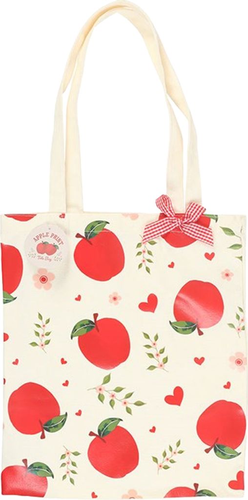Something Different - Tragetasche, Apfel, Polyester-Baumwollmischgewebe SD9833 (Einheitsgröße) (Weiß/Rot)
