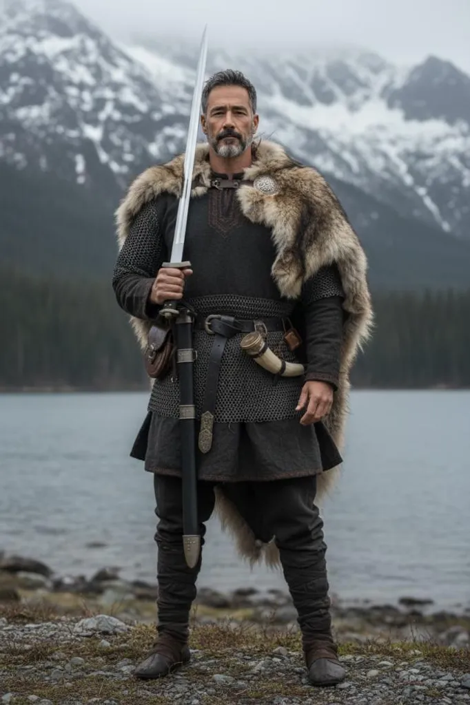 Épée Viking Réaliste 87 cm - Solution de Décoration Murale Authentique