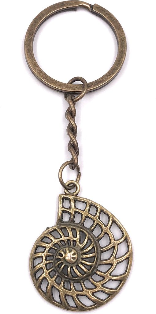 Onwomania Schlüsselanhänger Bronze Muschel hohl Metall Anhänger Charm