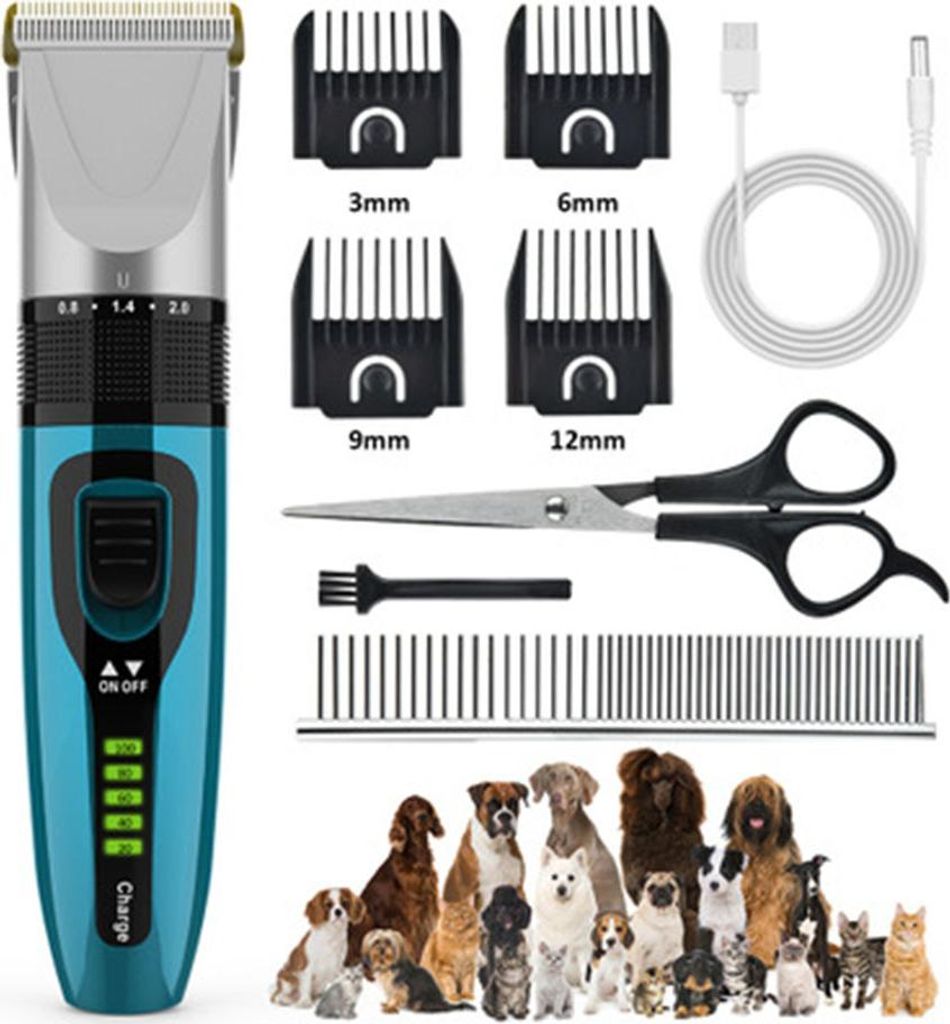 Elektrischer Haartrimmer für Herren, batteriebetrieben, professionelle Klingen aus Edelstahl und Keramik