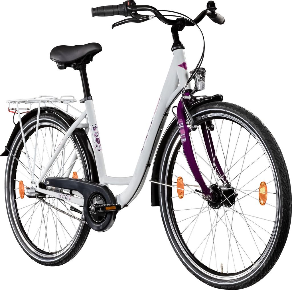 Zündapp Yellow 3.0 Damenfahrrad 3 Gang Nabenschaltung 26 Zoll Jugendfahrrad 140-155cm Fahrrad mit tiefem Einstieg Cityrad